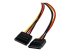 PYO2LP4SATA - StarTech.com 12in LP4 to 2x SATA Power Y Cable Adapter - Höger vinkel