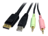 DP4N1USB6 - StarTech.com 6ft 4-in-1 USB DisplayPort® KVM Switch Cable w/ Audio & Microphone (DP4N1USB6) - Närbild