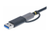 FCREADMICRO3V2 - StarTech.com USB 3.0 Multi-Media Memory Card Reader, SD/microSD/CompactFlash Card Reader, Portable USB 5Gbps Card Adapter, External USB-C Card Reader with Attached USB-A Adapter - Närbild