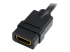 HDMIEXTAA6IN - StarTech.com 6 in HDMI Extension Cable, Short HDMI Cable Male to Female, 4K HDMI Cable Extender, 4K 30Hz UHD HDMI Port Saver M/F, High Speed HDMI 1.4, 10.2Gbps Bandwidth, 30AWG, Black - Närbild