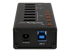 ST4300U3C3 - StarTech.com USB 3.0-hubb med 4 portar plus 3 dedicerade USB-laddningsportar (2x 1A & 1x 2A) – väggmonterbart metallhölje - Tillbaka