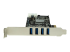 PEXUSB3S42V - StarTech.com PCI Express (PCIe) SuperSpeed USB 3.0-kortadapter med 4 portar och 2 dedicerade kanaler på 5 Gbps – UASP – SATA/LP4-ström - Vänster sida