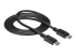 DISPLPORT10L - StarTech.com DisplayPort 1.2-kabel med lås – certifierad, 3 m - Vänster vinkel