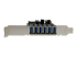 PEXUSB3S7 - StarTech.com PCI Express USB 3.0-kort med 7 portar - Vänster sida