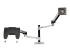 45-248-026 - Ergotron LX - Monteringssats (bordsfäste, fäste med genomföring, stång, 2 vridbara armar, 2 förlängningsfästen, anteckningsboksfack) - Framsidan