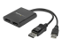 MSTDP122DP - StarTech.com 2-Port Multi Monitor Adapter, DisplayPort 1.2 MST Hub, Dual 4K 30Hz or 1080p, USB Bus Powered, Video Splitter for Extended Desktop Mode on Windows Only, DP to 2x DP MST Hub - Höger vinkel