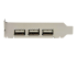 PEXUSB4DP - StarTech.com 4 Port PCI Express Low Profile High Speed USB Card - Vänster sida