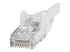 N6PATCH100WH - StarTech.com 100ft CAT6 Ethernet Cable, 10 Gigabit Snagless RJ45 650MHz 100W PoE Patch Cord, CAT 6 10GbE UTP Network Cable w/Strain Relief, White, Fluke Tested/Wiring is UL Certified/TIA - Närbild