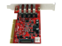 PCIUSB3S4 - StarTech.com PCI-kortadapter med 4 USB 3.0-portar och SATA/SP4-ström - Höger vinkel
